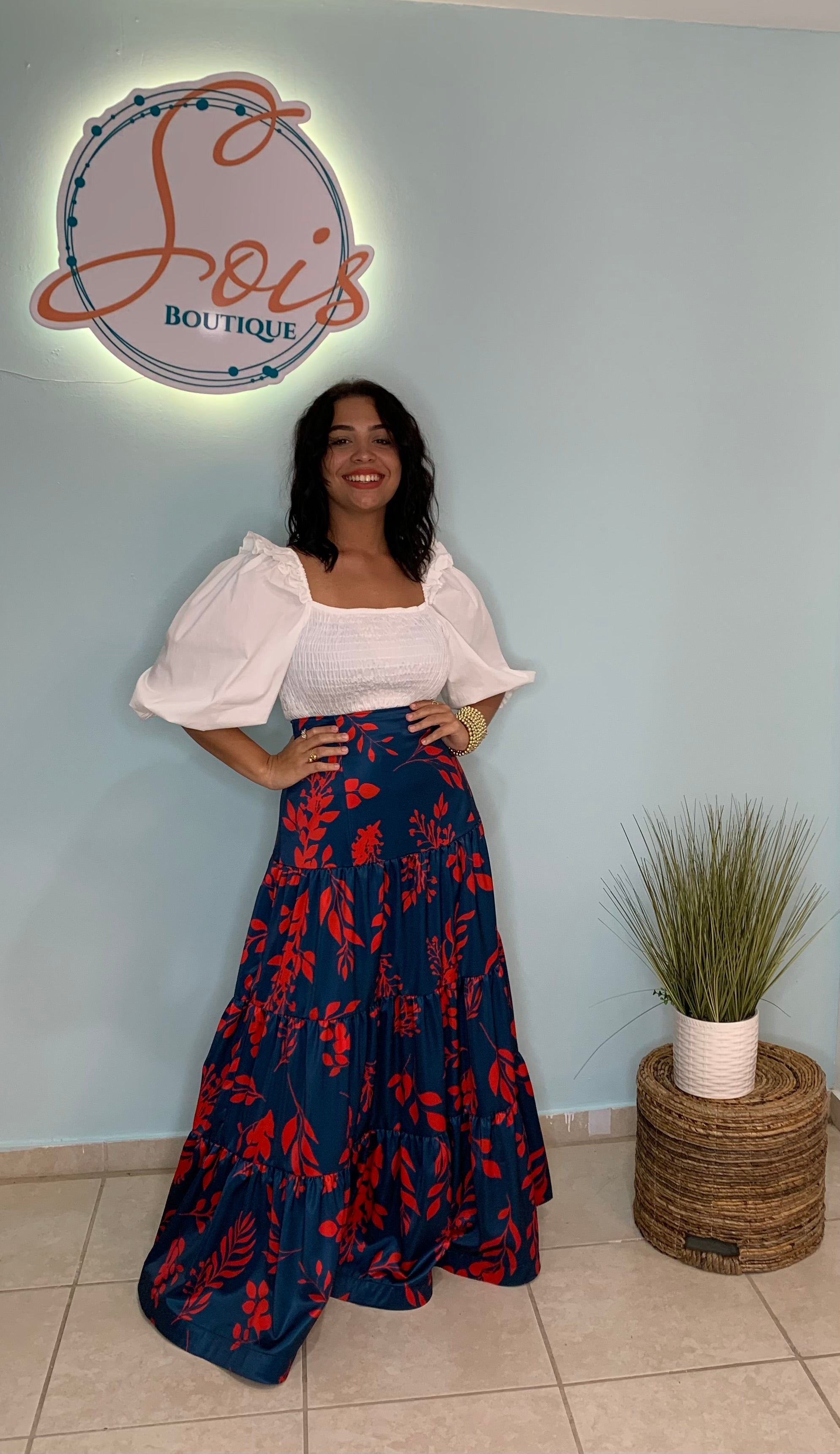 MAXI SATIN SKIRT