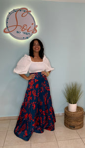 MAXI SATIN SKIRT