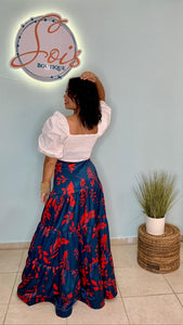 MAXI SATIN SKIRT
